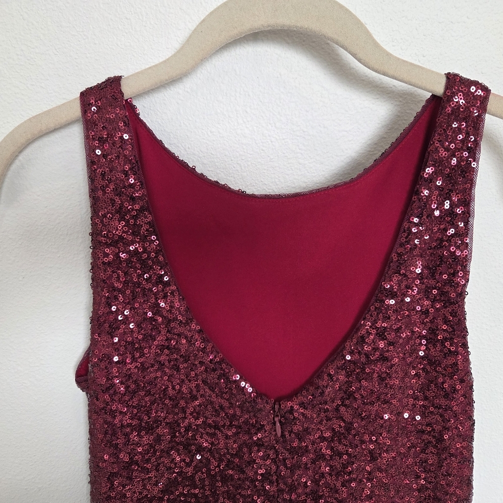 Ralph Lauren Deep Red Sequin Dress 6P - Picture 8 of 8